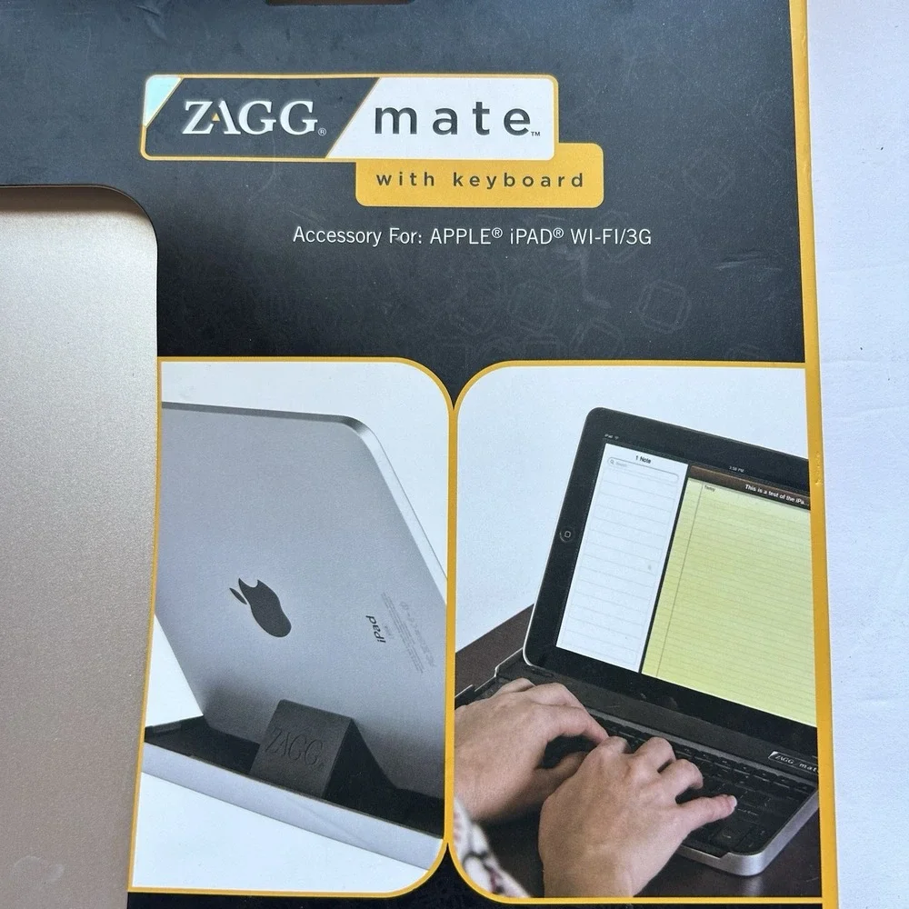 ZAGG Mate Black Silver Plastic Aluminum Bluetooth Keyboard Wifi iPad & iPhone